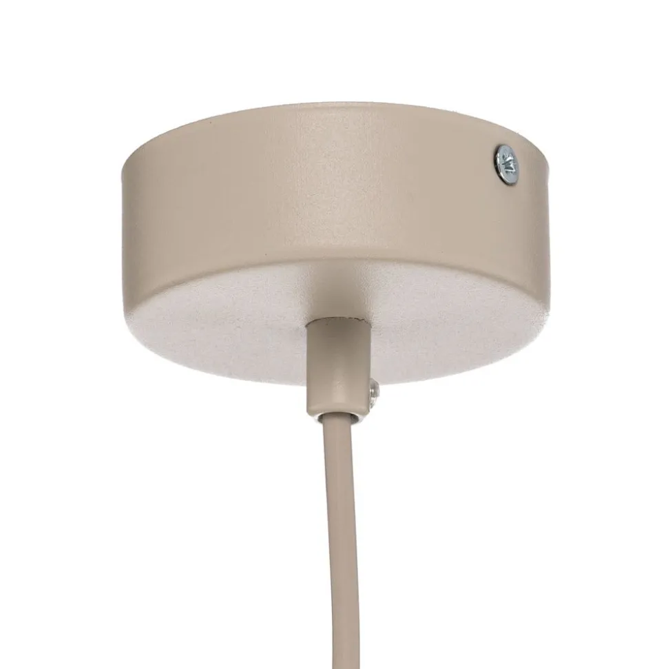 Hanglamp Estera, opaalglas, hout, 3-lamps