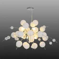 Hanglamp Explosion in wit/chroom 98 cm