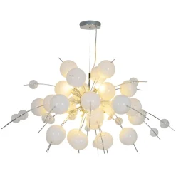 Hanglamp Explosion in wit/chroom 98 cm