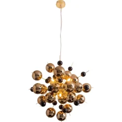 Hanglamp Explosion met gouden bollen