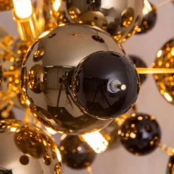 Hanglamp Explosion met gouden bollen