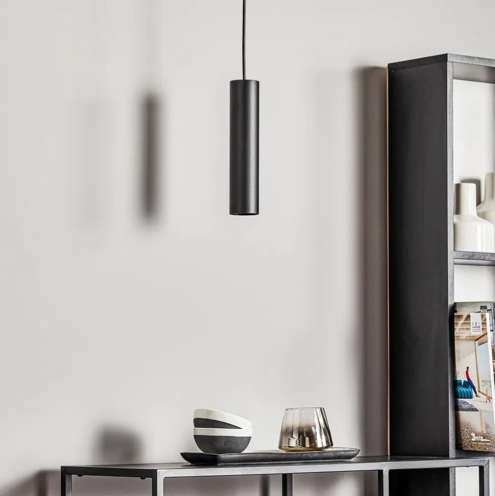 Hanglamp Eye, hoogte kap 25 cm, zwart