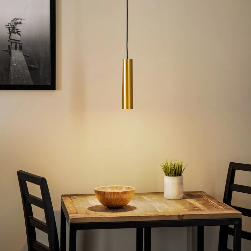 Hanglamp Eye, 1-lamp, messing, kaphoogte 25 cm