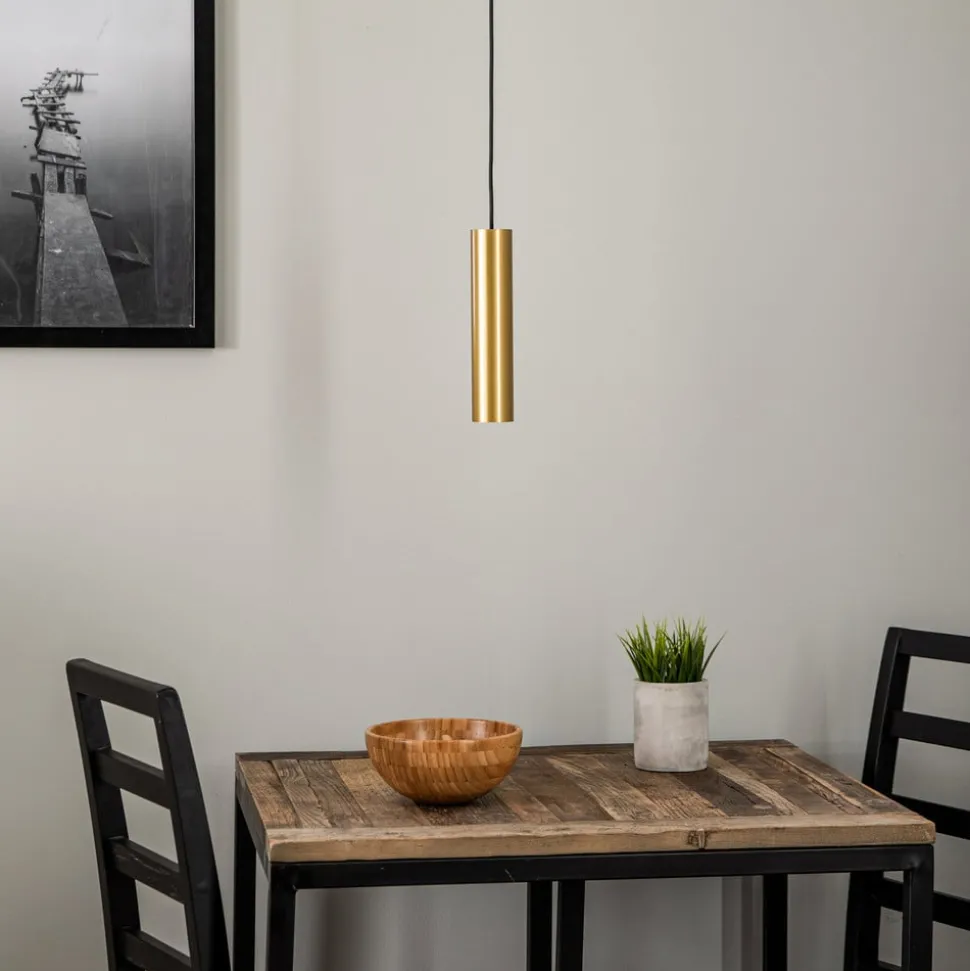 Hanglamp Eye, 1-lamp, messing, kaphoogte 25 cm