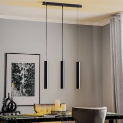 Hanglamp Eye, zwart, 3-lamps