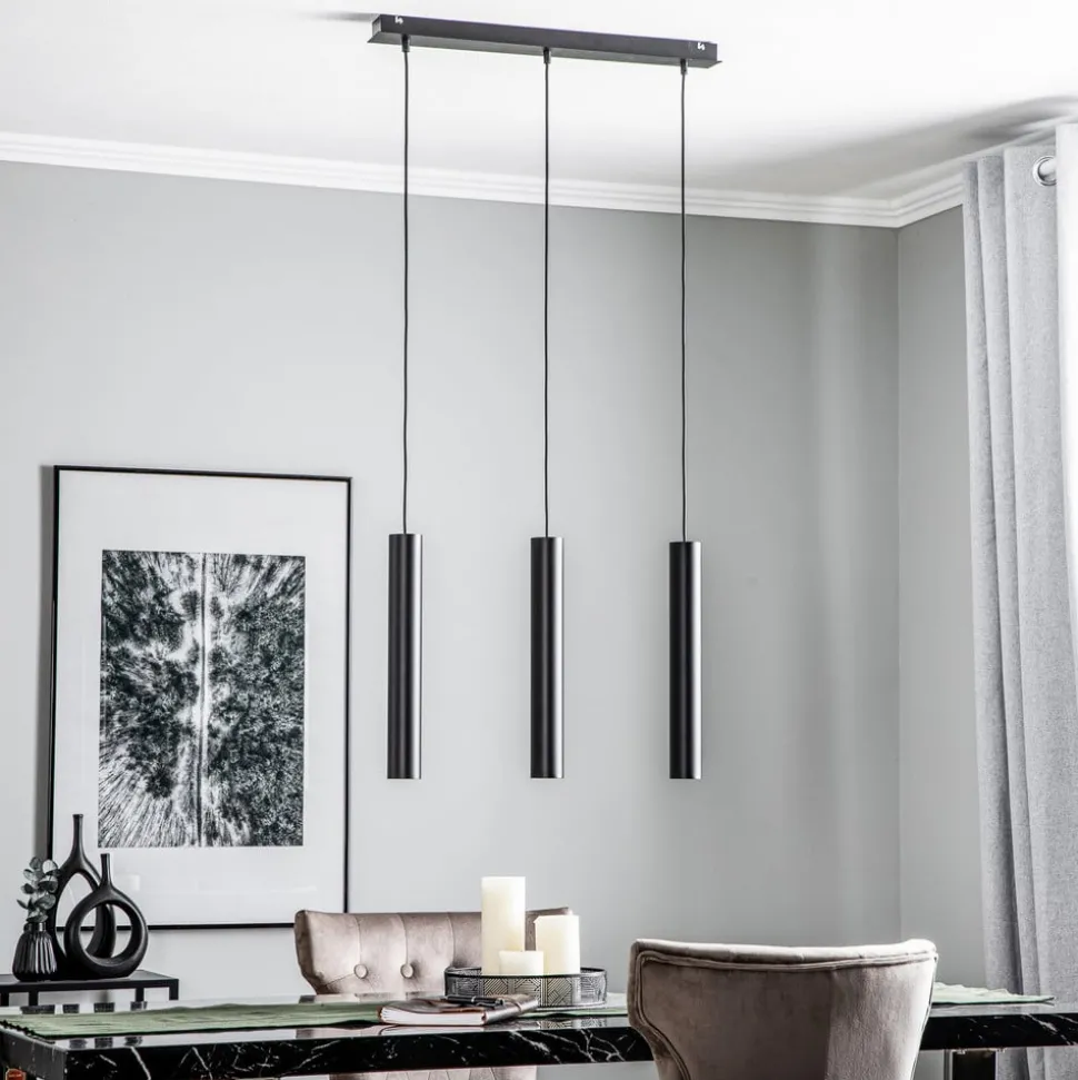 Hanglamp Eye, zwart, 3-lamps