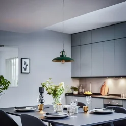 Hanglamp Felix, groen/goud, 1-lamp