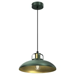 Hanglamp Felix, groen/goud, 1-lamp