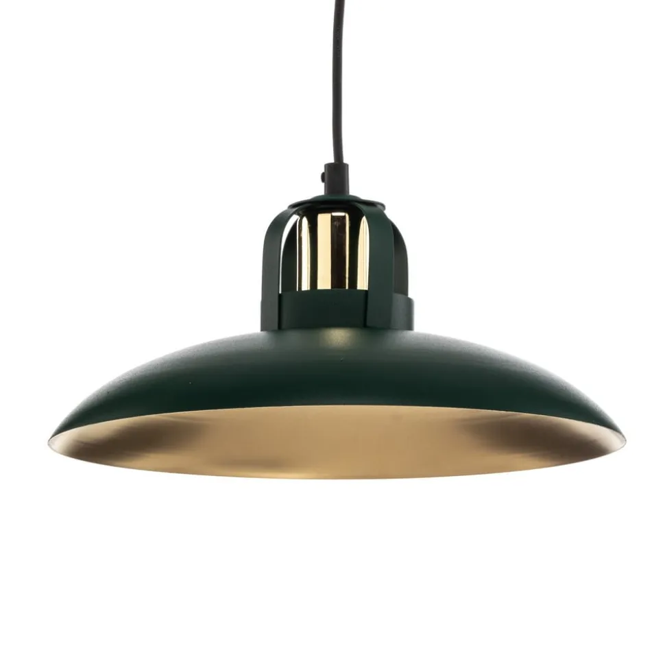 Hanglamp Felix, groen/goud, 1-lamp