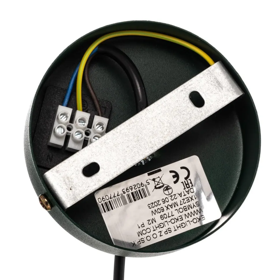 Hanglamp Felix, groen/goud, 1-lamp