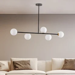 Hanglamp Gama 5, 5-lamps, zwart