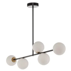 Hanglamp Gama 5, 5-lamps, zwart