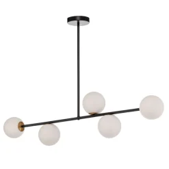 Hanglamp Gama 5, 5-lamps, zwart