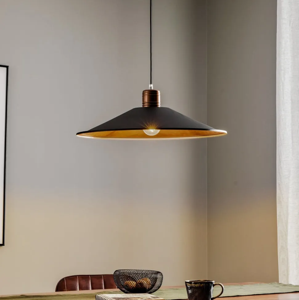 Hanglamp Garret I in donkerbruin/koper Ø 50 cm