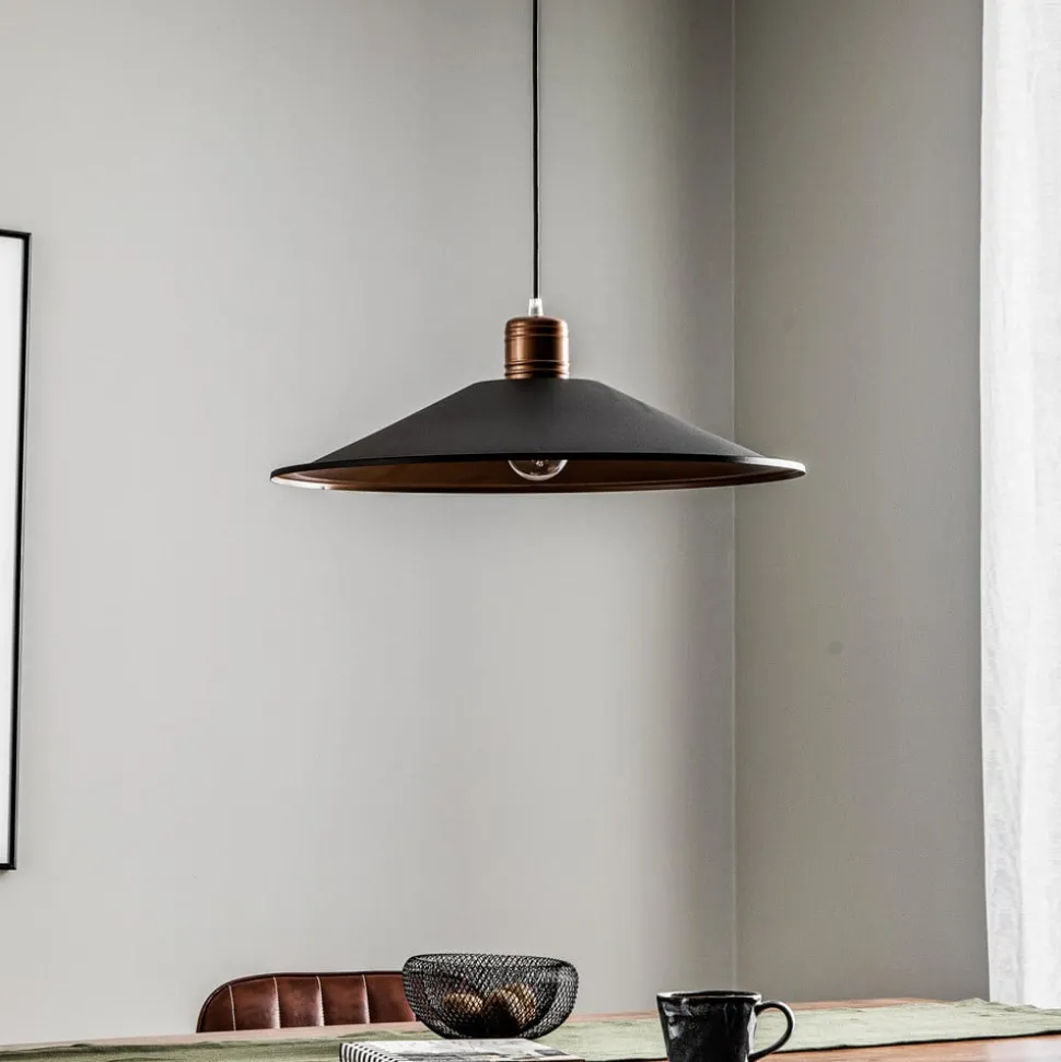 Hanglamp Garret I in donkerbruin/koper Ø 50 cm