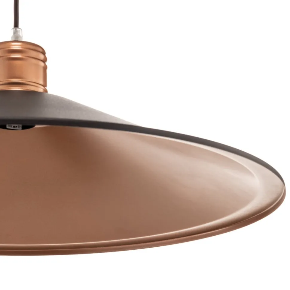 Hanglamp Garret I in donkerbruin/koper Ø 50 cm