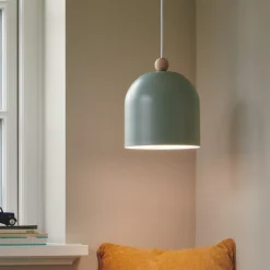 Hanglamp Gaston, kap van metaal, groen