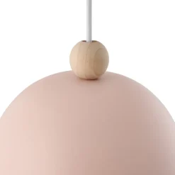 Hanglamp Gaston, kap van metaal, rosé