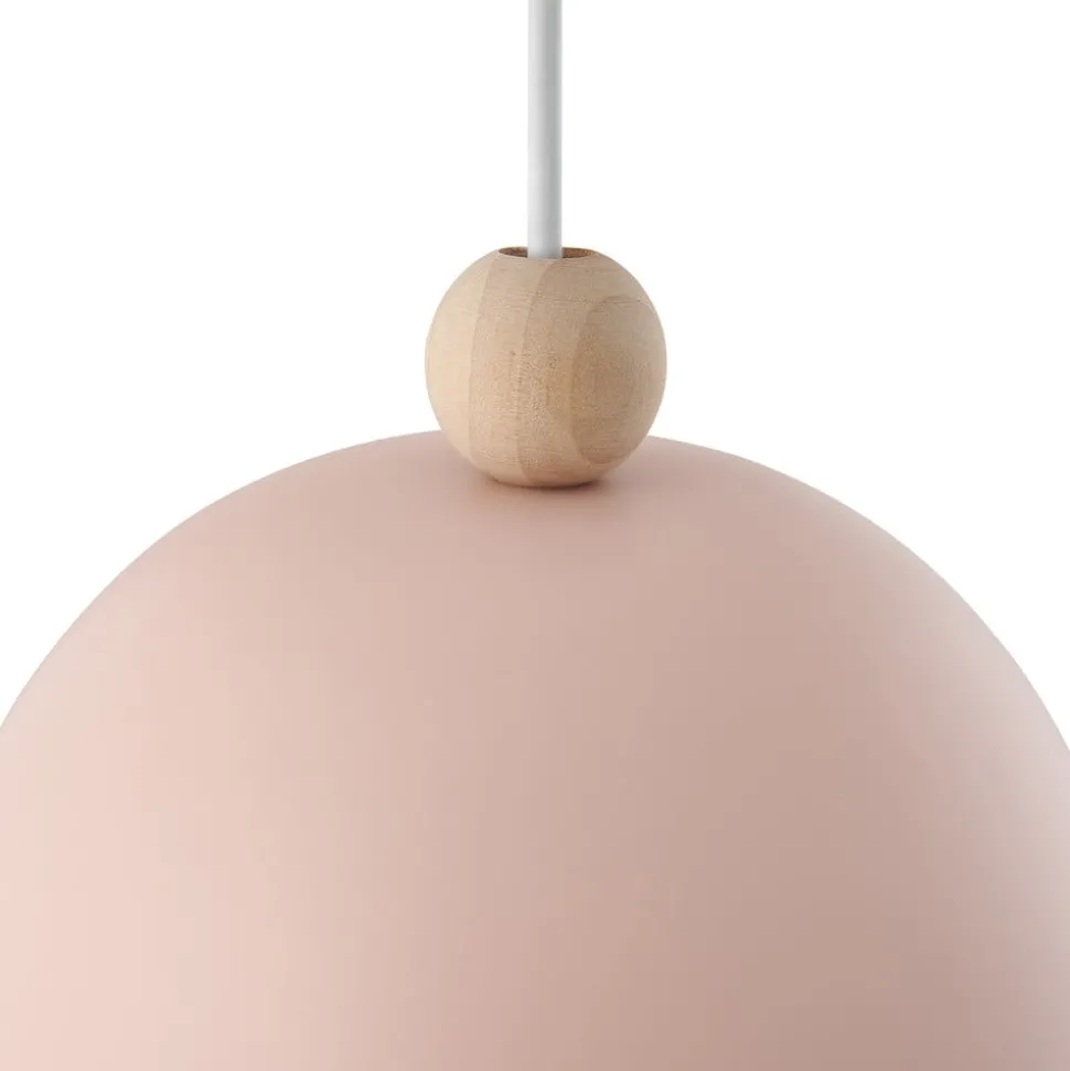 Hanglamp Gaston, kap van metaal, rosé