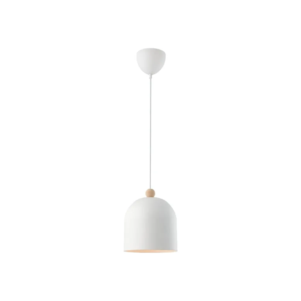 Hanglamp Gaston, kap van metaal, wit