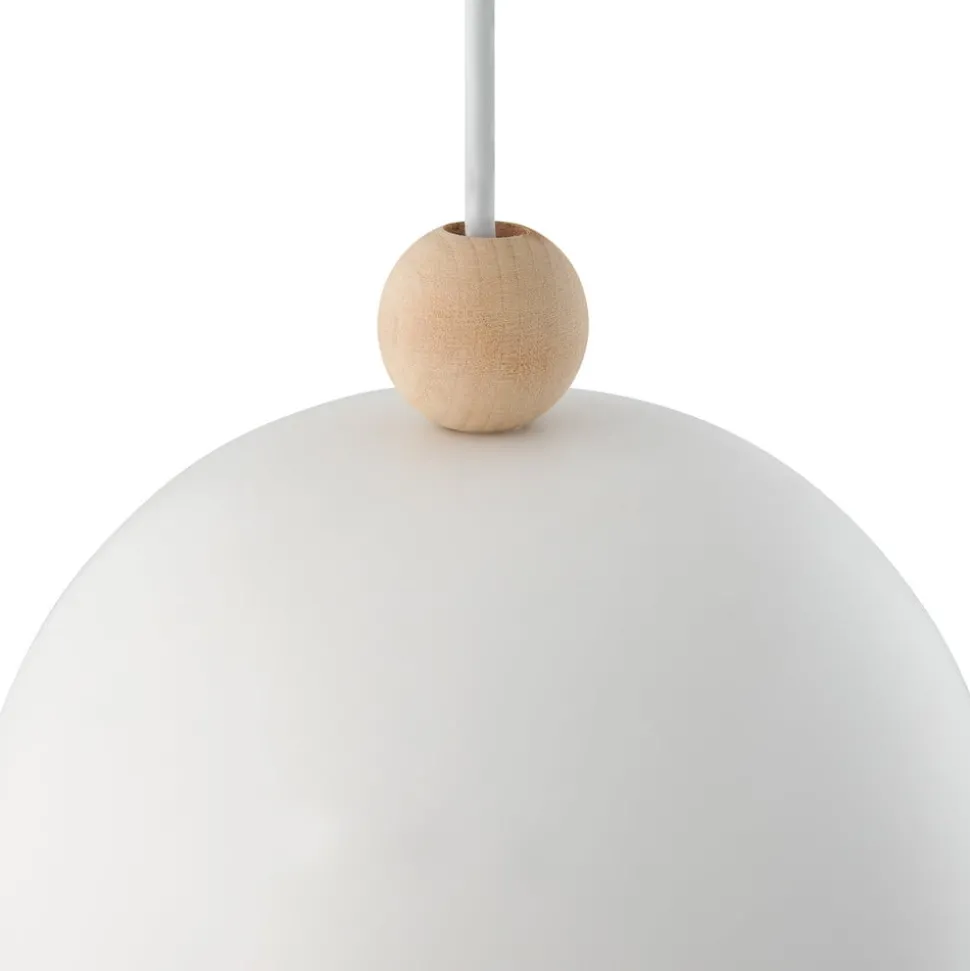 Hanglamp Gaston, kap van metaal, wit