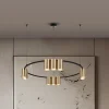 Hanglamp Genesis, aluminium, zwart/goud, 10 x GU10, Ø 60 cm