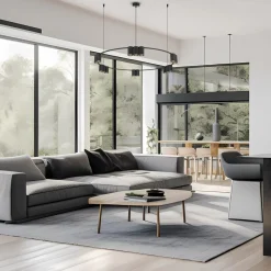 Hanglamp Genesis, aluminium, zwart, 15 x GU10, Ø 100 cm