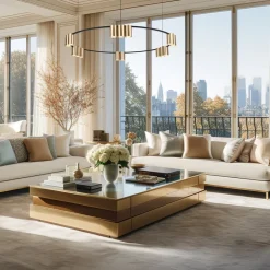 Hanglamp Genesis, aluminium, zwart/goud, 15 x GU10, Ø 100 cm