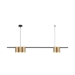 Hanglamp Genesis, aluminium zwart/goud, 5 x GU10, lengte 100 cm