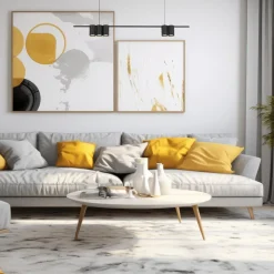 Hanglamp Genesis, aluminium, zwart, 5 x GU10, lengte 100 cm