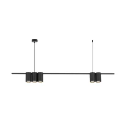 Hanglamp Genesis, aluminium, zwart, 5 x GU10, lengte 100 cm