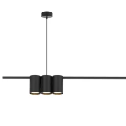 Hanglamp Genesis, aluminium, zwart, 5 x GU10, lengte 100 cm