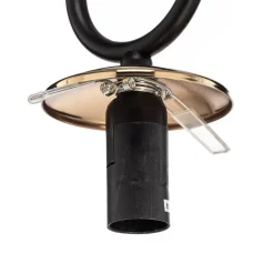 Hanglamp Glam, zwart/opaal, 1-lamp