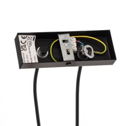 Hanglamp Glam, zwart/opaal, 1-lamp