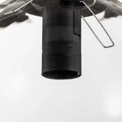 Hanglamp Glassy, 3-lamps, rond, grafiet/amber/helder, glas