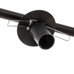 Hanglamp Glassy, 6-lamps, zwart, grafiet, glas, 110 cm