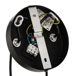 Hanglamp Glassy, 8-lamps, zwart, helder, glas, E14