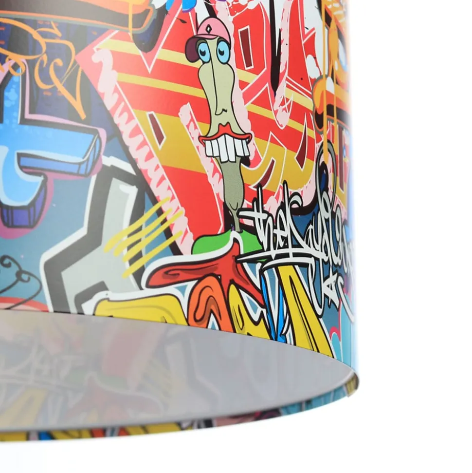 Hanglamp Graffiti met kleurrijke fotoprint