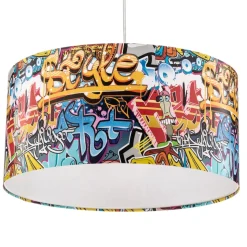Hanglamp Graffiti met kleurrijke fotoprint