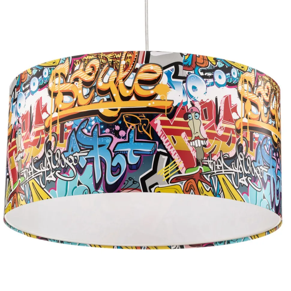 Hanglamp Graffiti met kleurrijke fotoprint