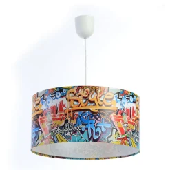 Hanglamp Graffiti met kleurrijke fotoprint
