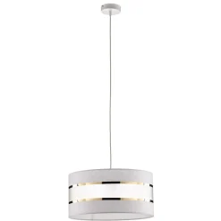 Hanglamp Helen textiel kap wit-goud Ø 40 cm