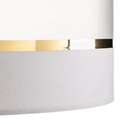 Hanglamp Helen textiel kap wit-goud Ø 40 cm