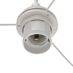 Hanglamp Helen textiel kap wit-goud Ø 40 cm