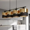 Hanglamp Hilton, zwart/goud, 4-lamps
