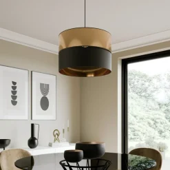 Hanglamp Hilton, zwart/goud, 1-lamp