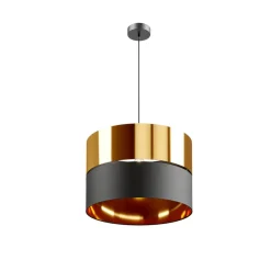 Hanglamp Hilton, zwart/goud, 1-lamp