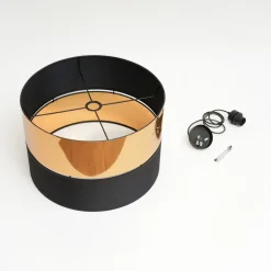 Hanglamp Hilton, zwart/goud, 1-lamp