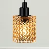 Hanglamp Hollywood met glazen kap, amber