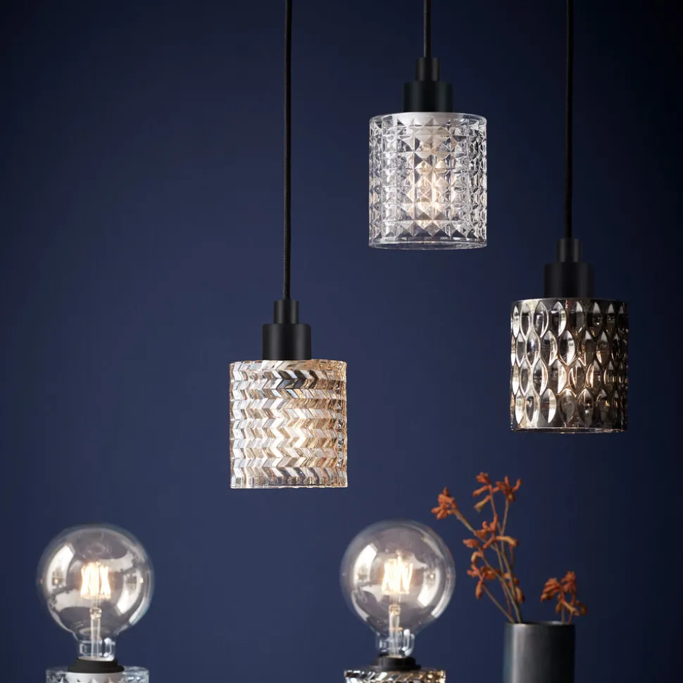 Hanglamp Hollywood met glazen kap, amber